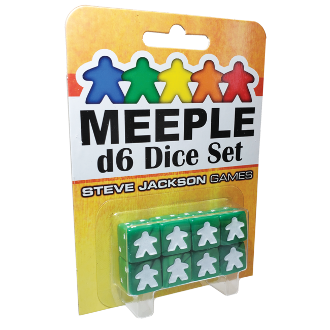 Meeple d6 Dice Set - Green