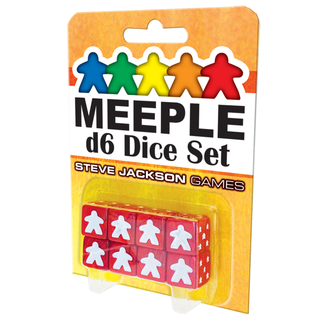Meeple d6 Dice Set - Red