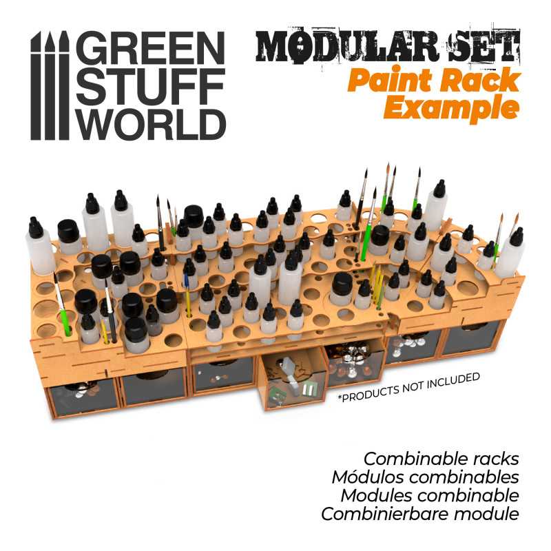 Modular Paint Rack - STRAIGHT CORNER (Green Stuff World)