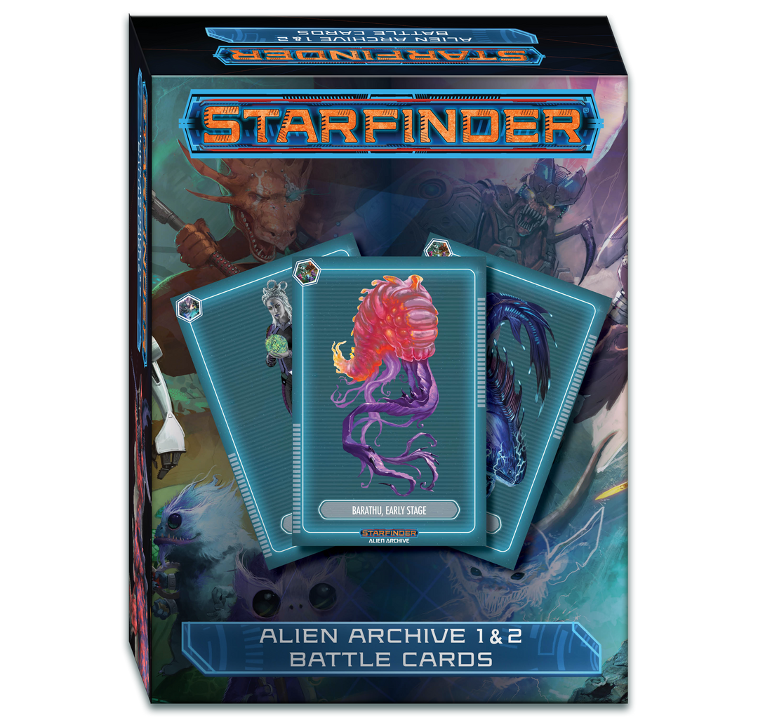 Starfinder Alien Archive 1 & 2 Battle Cards