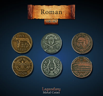 Legendary Metal Coins - Roman Coin Set (Drawlab)