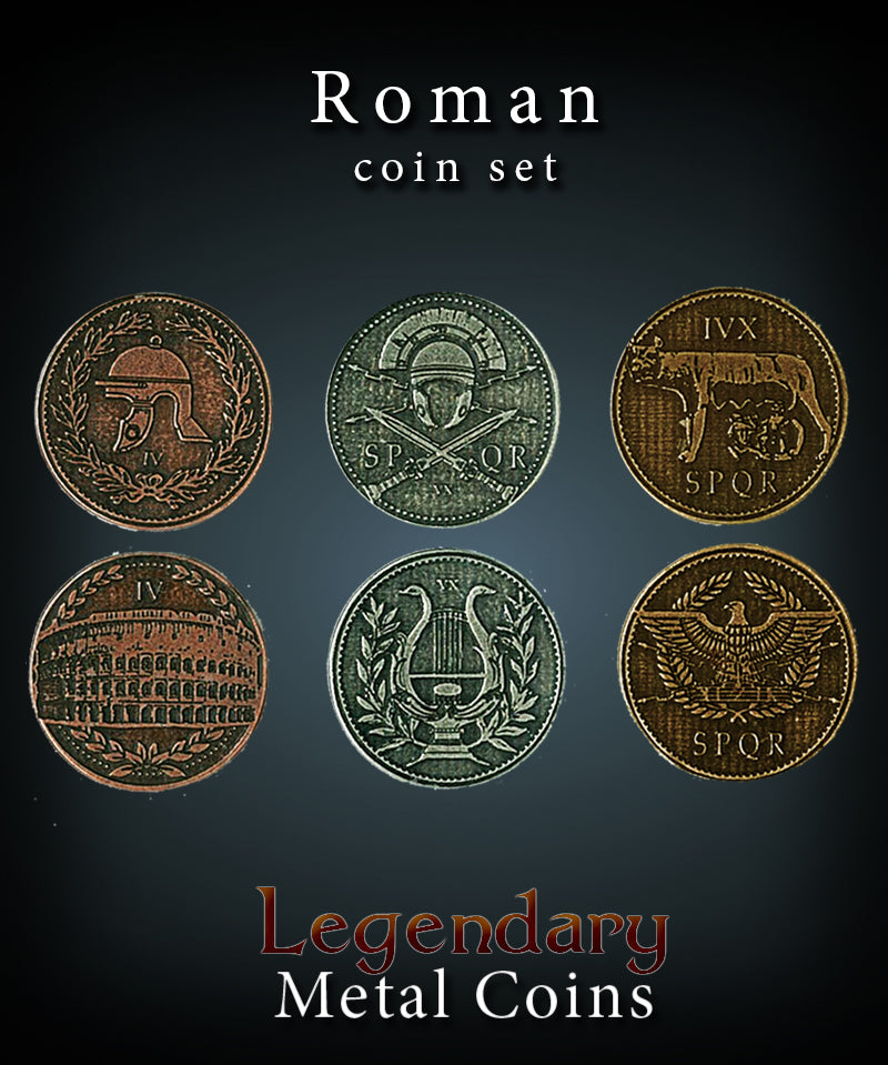 Legendary Metal Coins - Roman Coin Set (Drawlab)