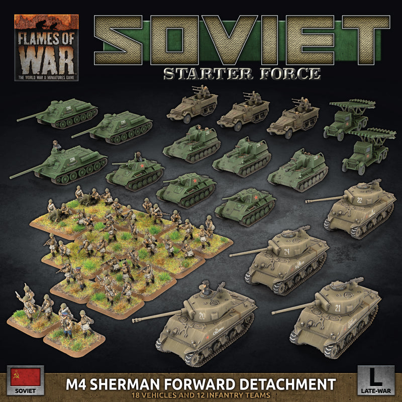 Flames of War: Soviet Starter Force - M4 Sherman Forward Detachment (Plastic) (SUAB16)