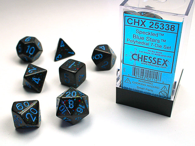Speckled Polyhedral 7-Die Set Blue Stars (Chessex) (25338)