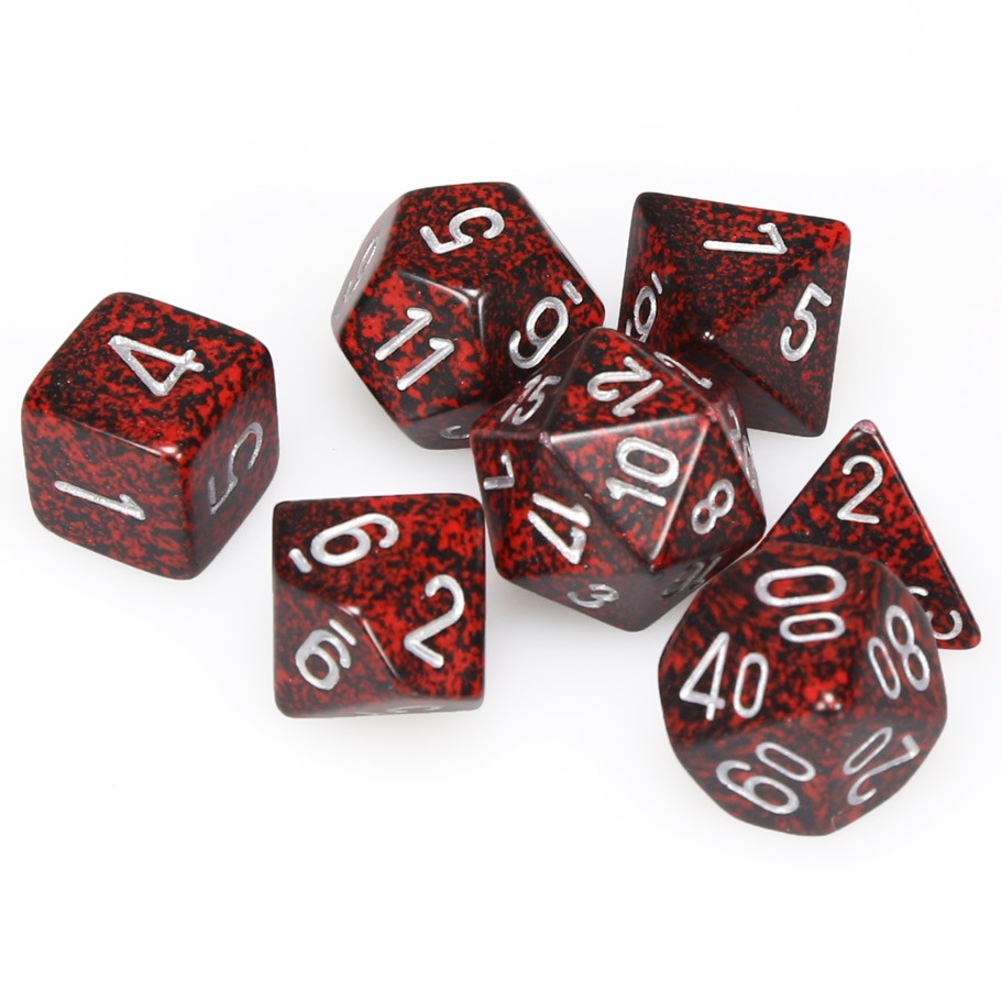Speckled Polyhedral 7-Die Set Silver Volcano (Chessex) (25344)