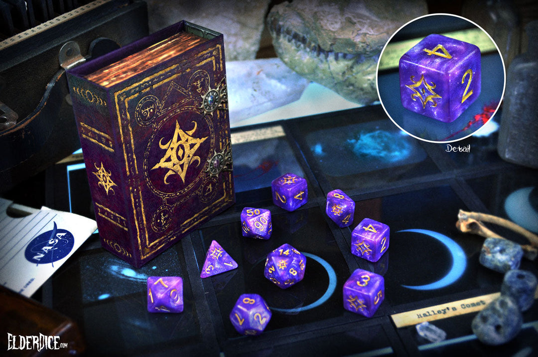 Elder Dice: Star of Azathoth Dice - Nebula Polyhedral Set