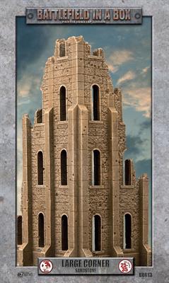 Battlefield in a Box: Gothic Battlefields - Large Corner - Sandstone (x1) - 30mm (BB613)