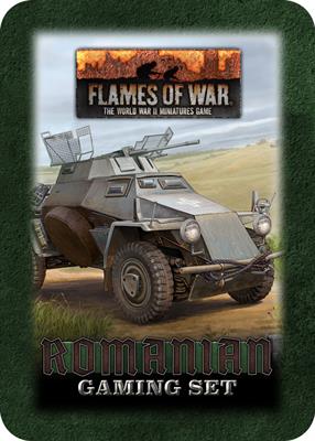 Flames of War: Romanian Gaming Tin (x20 Tokens, x2 Objectives, x16 Dice) (TD043)
