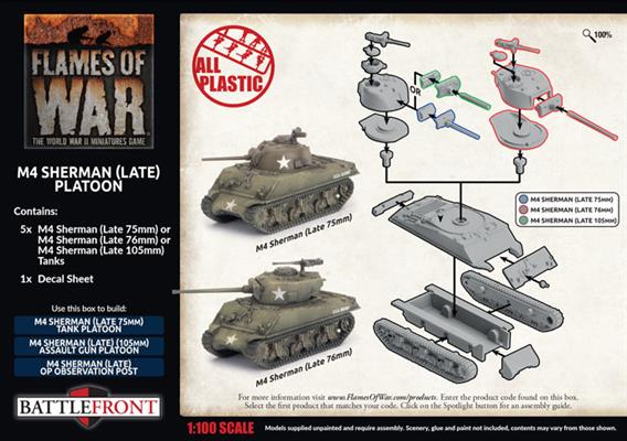 Flames of War: M4 Sherman (Late) Tank Platoon (UBX88)