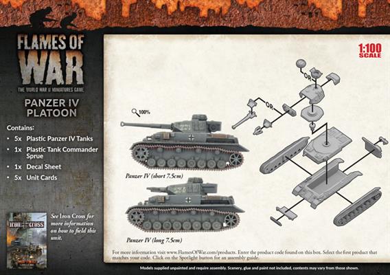 Flames of War: Panzer IV Platoon (Plastic) (GBX106)