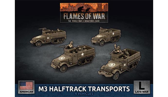 Flames of War: M3 Halftrack Transport Platoon (x4 Plastic) (UBX76)