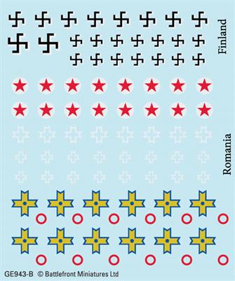 Flames of War: Axis Allies Decals (Hungarians, Finns and Romanians) (GE943)