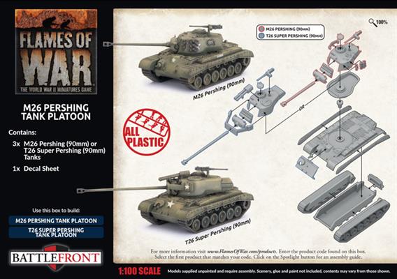 Flames of War: M26 Pershing Tank Platoon (Plastic) (UBX90)