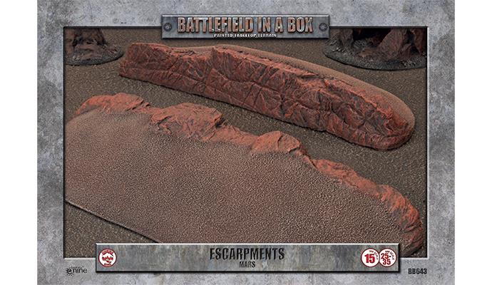 Battlefield in a Box: Essentials - Escarpments (x2) - Mars (BB643)