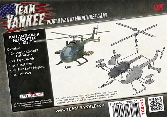 World War III: Team Yankee - BO-105P Anti-tank Helicopter Flight (Plastic) (TGBX12)