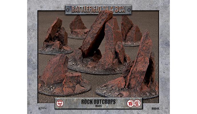 Battlefield in a Box: Essentials - Rock Outcrops (x6) - Mars (BB644)