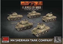 Flames of War: M4 Sherman Tank Company (x5 Plastic) (SBX84)