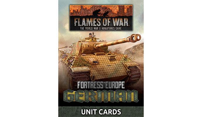Flames of War: Fortress Europe: German Unit Cards (FW261G)