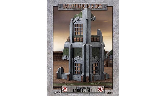 Battlefield in a Box: Gothic Industrial: Large Corner (x1) - 30 mm (BB599)