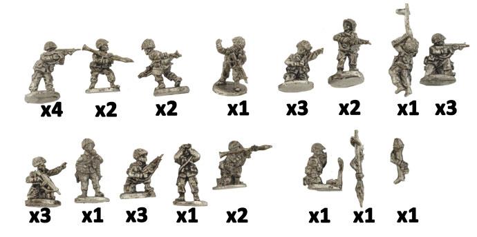 World War III: Team Yankee - Mechanised Infantry Platoon (WWIII x33 Figures) (TIR702)