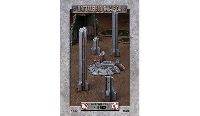 Battlefield in a Box: Gothic Industrial: Pillars (x1) - 30 mm (BB600)