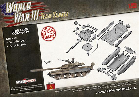 World War III: Team Yankee - T-80 Tank Company (Plastic) (TSBX21)