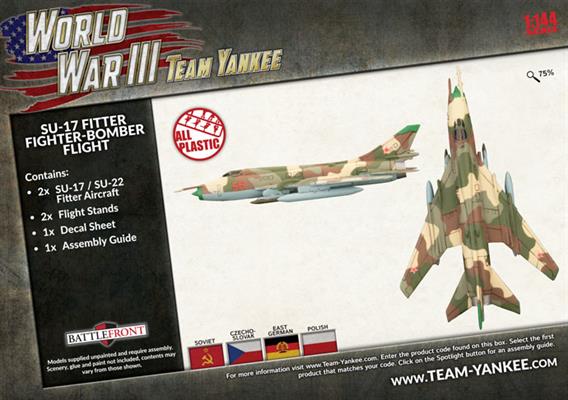 World War III: Team Yankee - Su-17 Fitter Fighter-bomber Flight ( Plastic) (TSBX28)