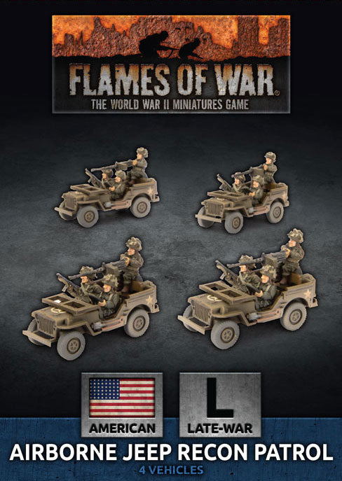 Flames of War: Airborne Recon Section (x4 Plastic) (UBX65)