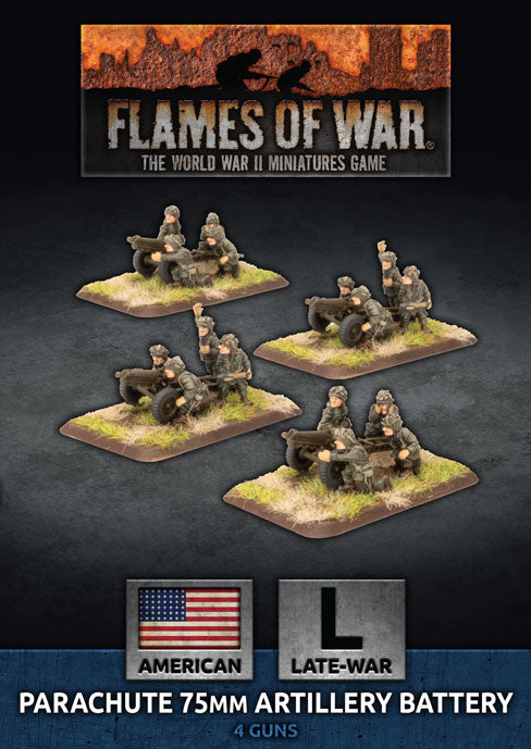 Flames of War: Parachute 75mm Artillery Battery  (x4 Plastic) (UBX66)