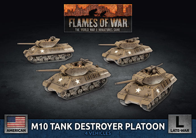 Flames of War: M10 3-Inch Tank Destroyer Platoon (x4 Plastic) (UBX72)