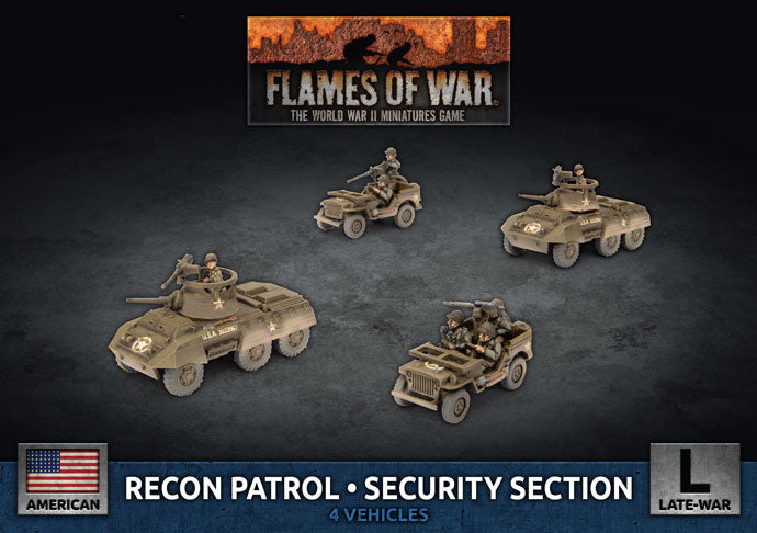 Flames of War: M8 Cavalry Recon Platoon (x4 Plastic) (UBX79)