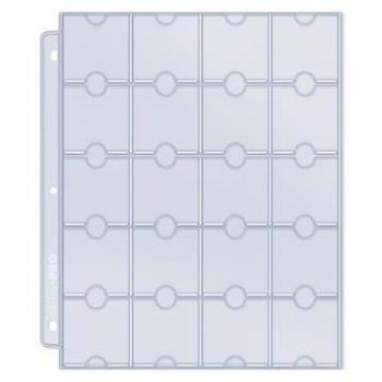 UP - 20-Pocket Platinum Page for Coins and Tokens (10-pack)