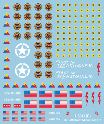 Flames Of War: Late War US decals (US941)