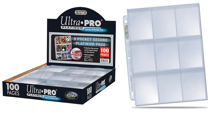 Ultra Pro 9-Pocket Secure Platinum Page Display (100 Pages)