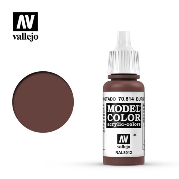 Vallejo Model Color: Burnt Red (70.814) (163)