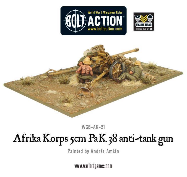 Bolt Action: Afrika Korps 5cm PaK 38 anti-tank gun