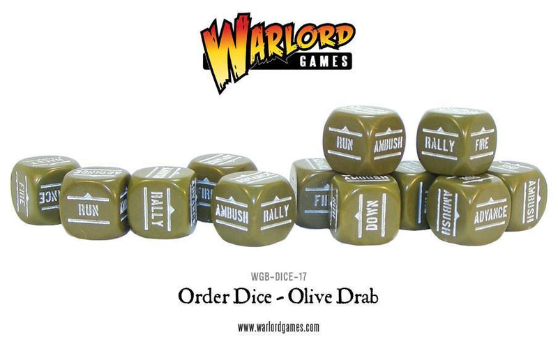 Bolt Action: Order Dice pack - Olive Drab