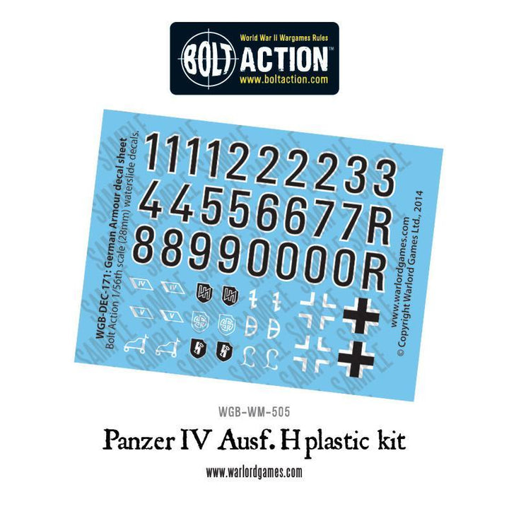 Bolt Action: Panzer IV Ausf. F1/G/H medium tank (plastic)