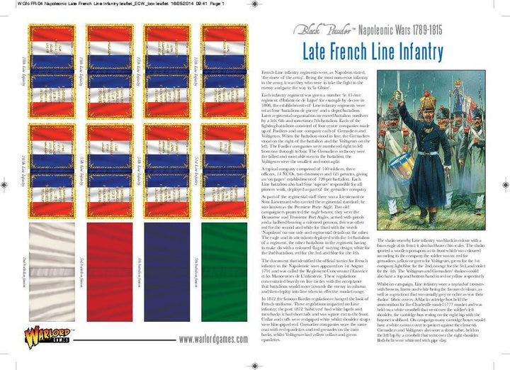 Black Powder: Napoleonic War Late French Line Infantry (1812-1815)