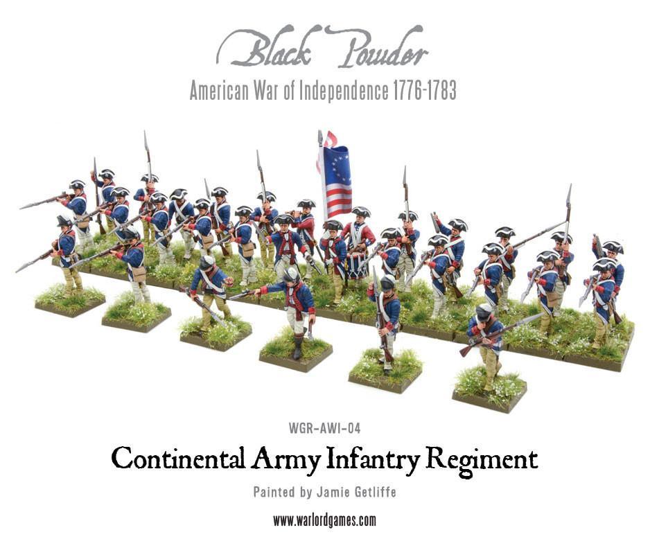 Black Powder: Continental Infantry Regiment (Plastic Box)