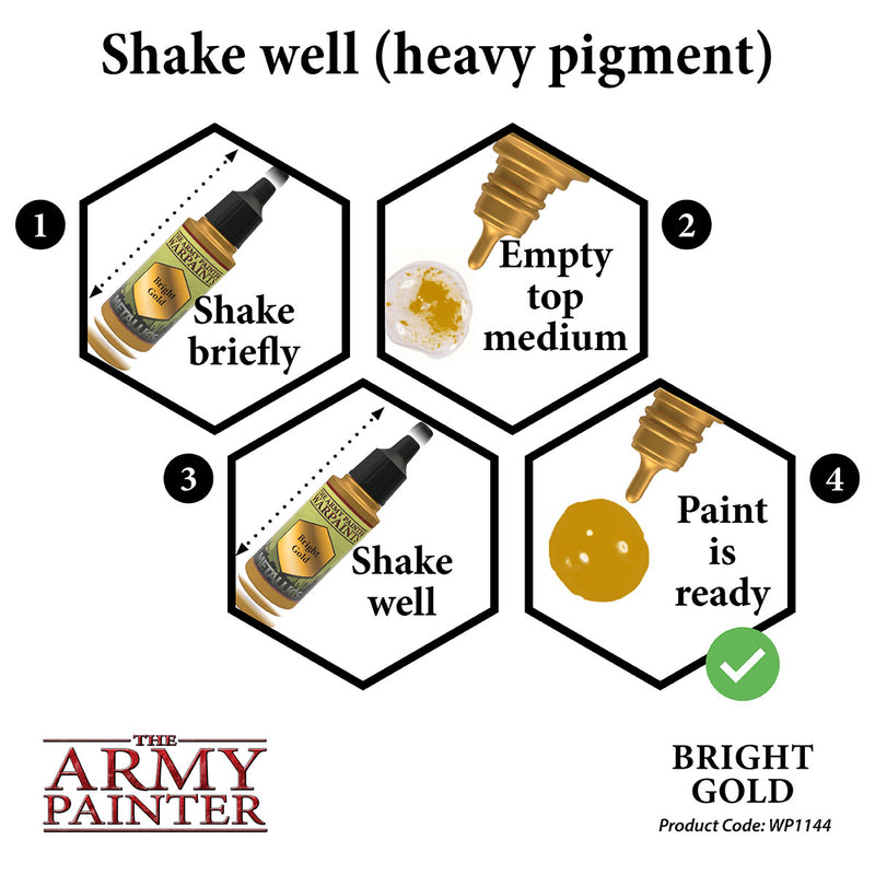 Metallics Warpaints - Bright Gold (The Army Painter) (WP1144)