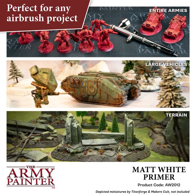 Warpaints Air Accessories: Primer White, 100 ml (The Army Painter) (AW2012)