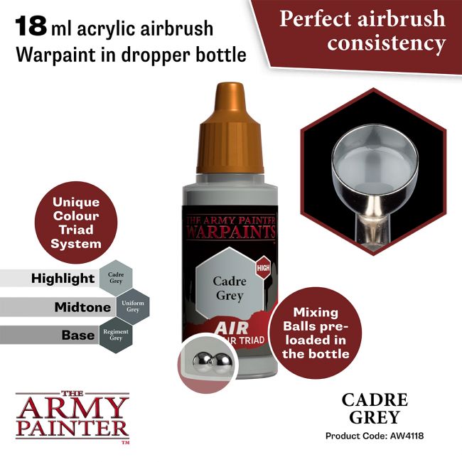Warpaints Air: Cadre Grey (The Army Painter) (AW4118) (6)