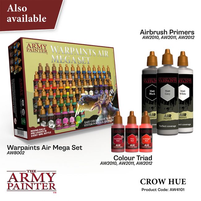 Warpaints Air: Crow Hue (The Army Painter) (AW4101) (3)