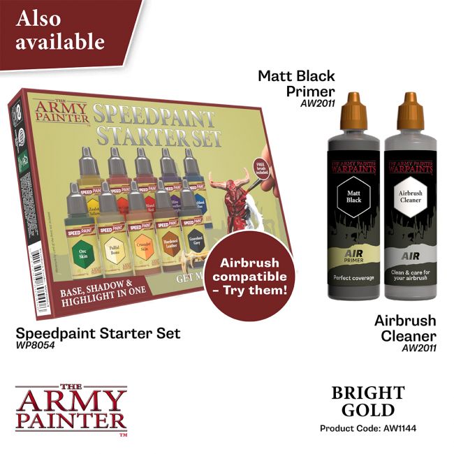 Warpaints Air Metallics: Bright Gold (The Army Painter) (AW1144) (122)