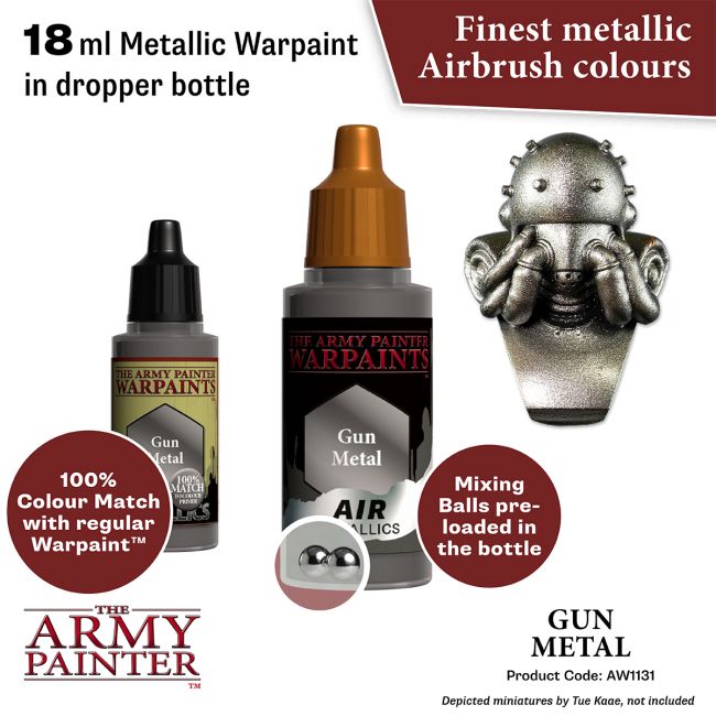 Warpaints Air Metallics: Gun Metal (The Army Painter) (AW1131) (123)