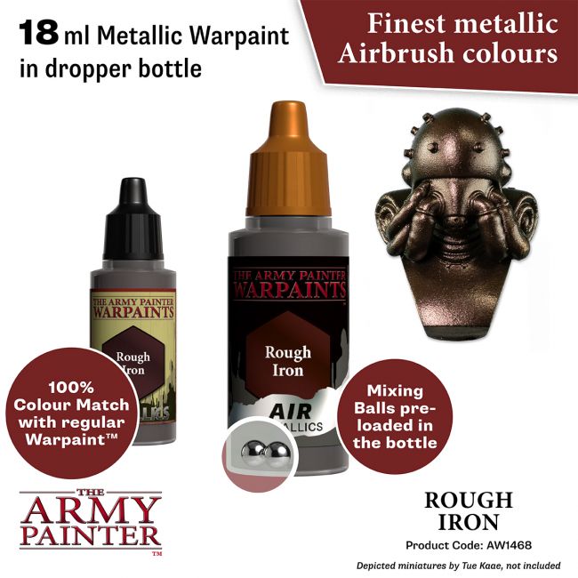 Warpaints Air Metallics: Rough Iron (The Army Painter) (AW1468) (110)