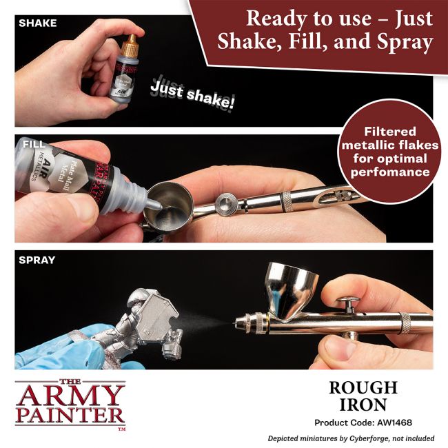 Warpaints Air Metallics: Rough Iron (The Army Painter) (AW1468) (110)