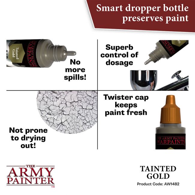 Warpaints Air Metallics: Tainted Gold (The Army Painter) (AW1482) (120)