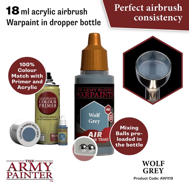 Warpaints Air: Wolf Grey (The Army Painter) (AW1119) (11)